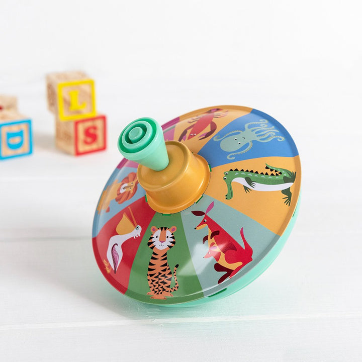 Traditional Spinning Top Toy - Animals kids - The Wedding of My Dreams