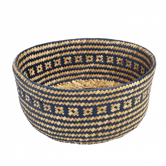 Navy and Natural Seagrass Belly Basket (2 sizes)  - The Wedding of My Dreams