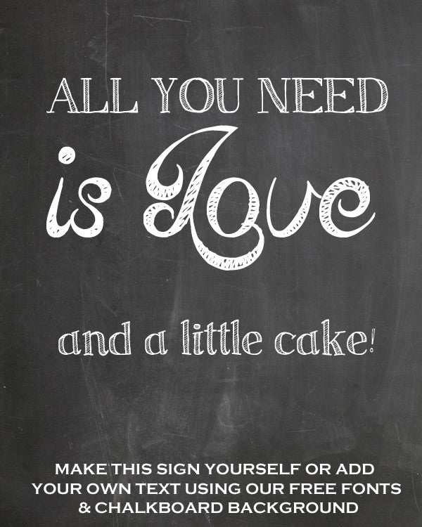 Make Your Own Chalkboard Signs - Free Printable - The Wedding of My Dreams