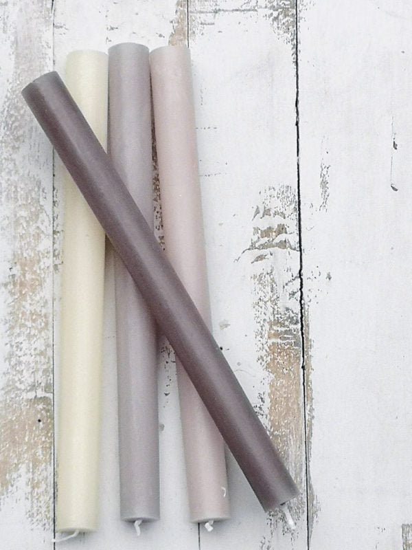 Light Grey/Oyster Dinner Candles - Pack of 5 dinner candles - The Wedding of My Dreams