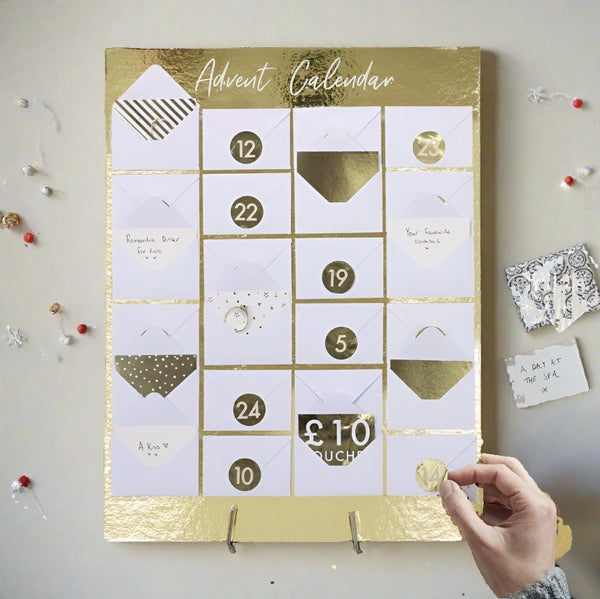 Fill Your Own Advent Calendar Envelopes - Gold - The Wedding of My Dreams
