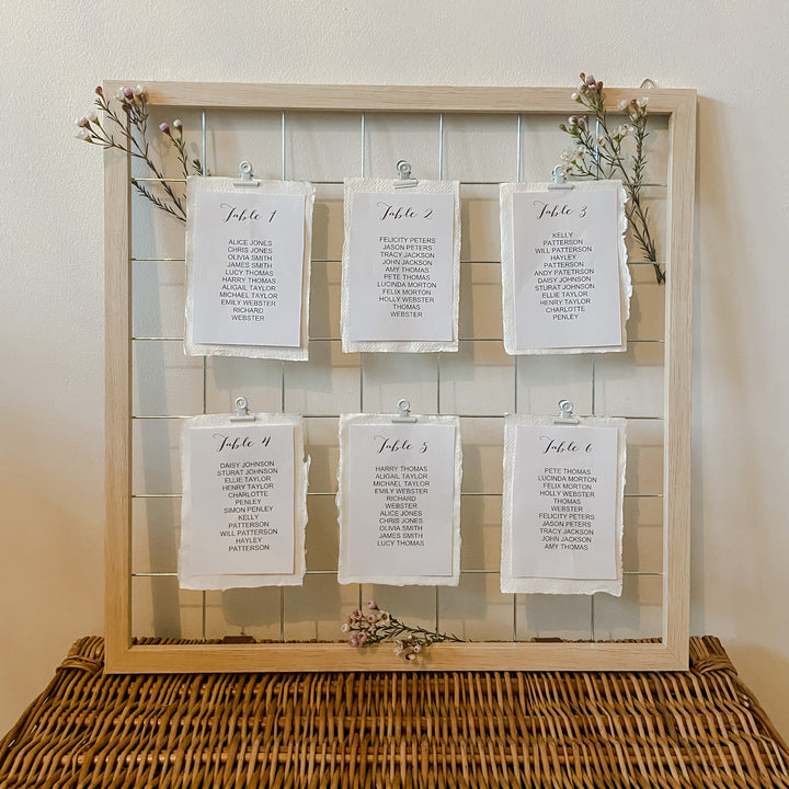 Table Plan Cards 1 - 20: Printable / Instant Download - The Wedding of My Dreams