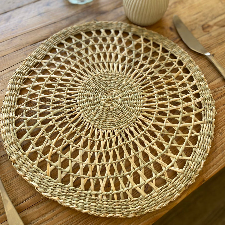 4 x Natural Woven Seagrass Placemat Placemats - The Wedding of My Dreams