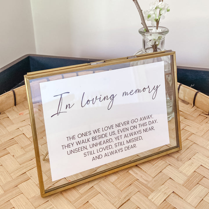 In Loving Memory - A6 Wedding Print wedding sign - The Wedding of My Dreams