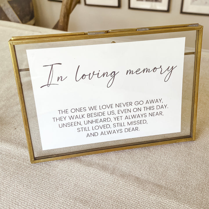 In Loving Memory - A6 Wedding Print wedding sign - The Wedding of My Dreams