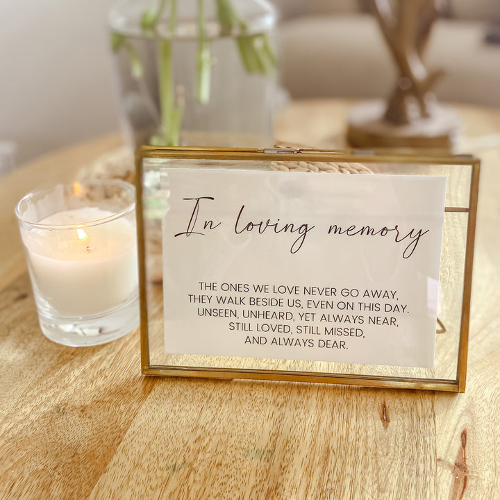 In Loving Memory - A6 Wedding Print wedding sign - The Wedding of My Dreams