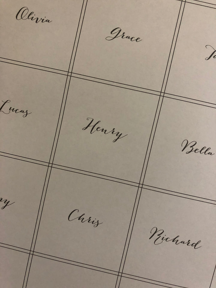 Printable Names for Tiny Brass Photo Frame Place Card - The Wedding of My Dreams