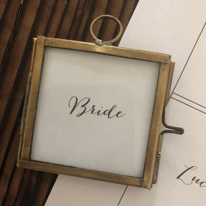 Printable Names for Tiny Brass Photo Frame Place Card - The Wedding of My Dreams