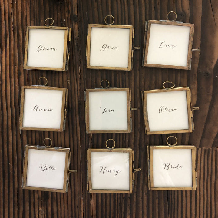 Printable Names for Tiny Brass Photo Frame Place Card - The Wedding of My Dreams