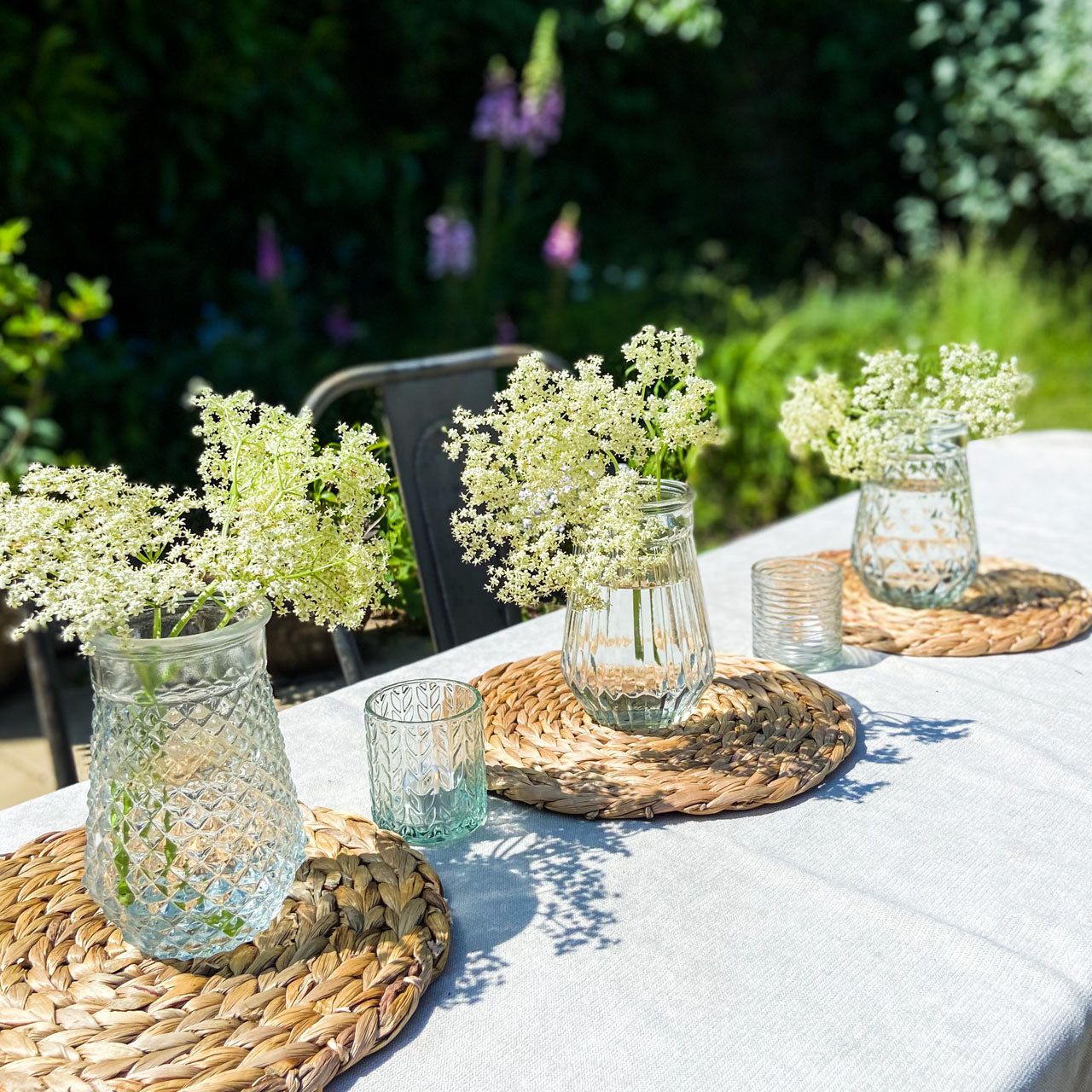 Clear Glass Textured Vases 17cm Set of 3 Assorted Wedding Vases The