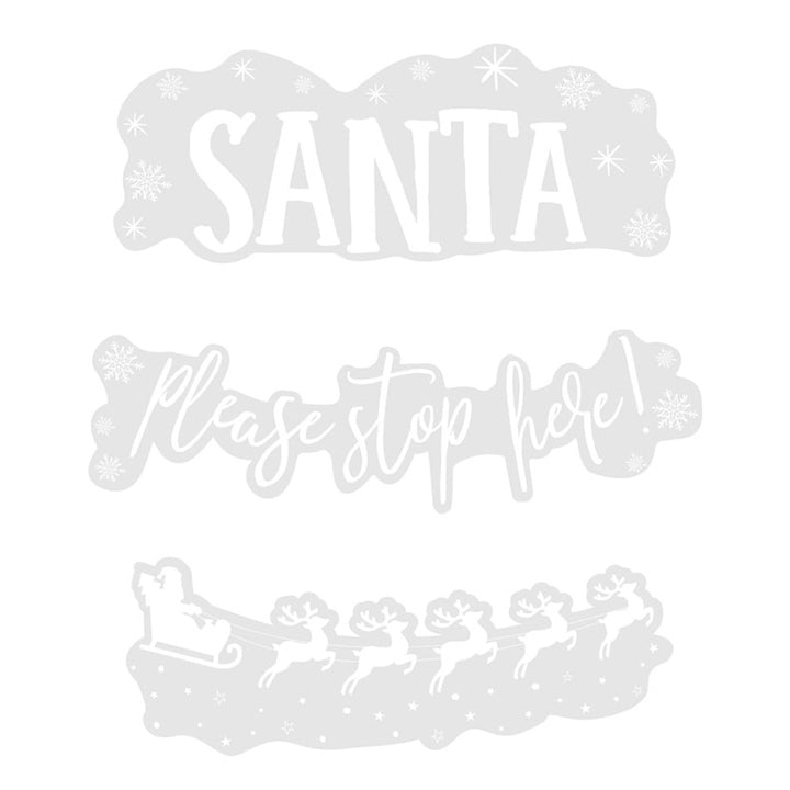 Santa Please Stop Here Snow Window Sticker - The Wedding of My Dreams