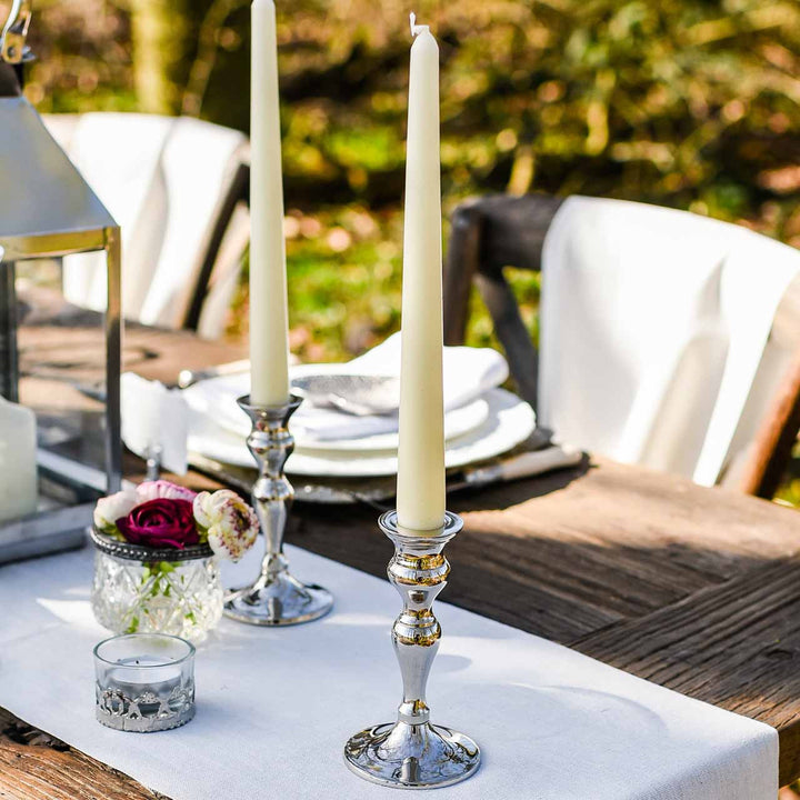Silver Candlesticks – Set Of 2 - PRE ORDER FOR DELIVERY LATE MARCH - The Wedding of My Dreams