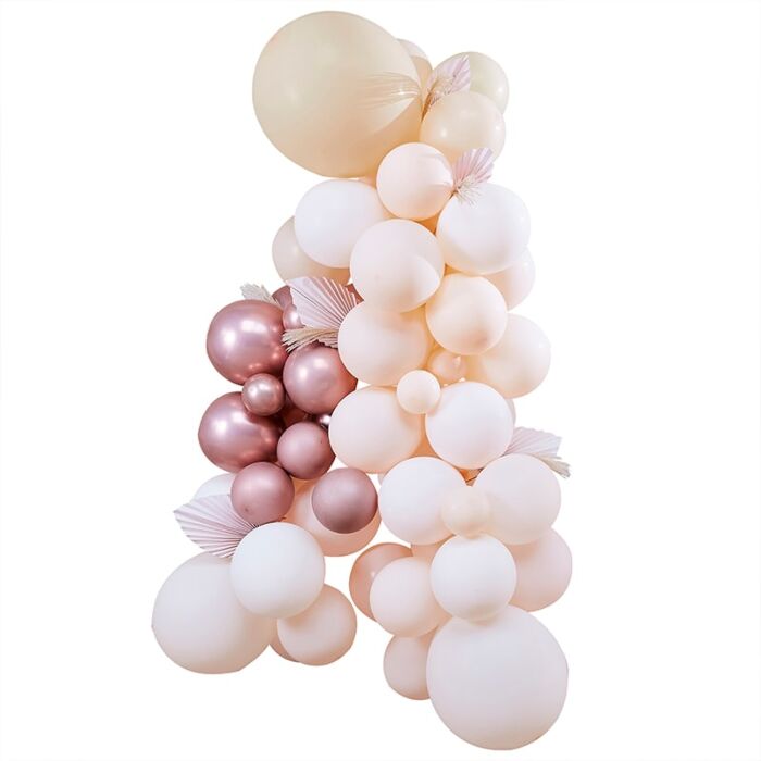 Balloon Arch Kit - Rose Gold, White, Peach (70 Balloons) - Wedding & Party Backdrops balloons - The Wedding of My Dreams