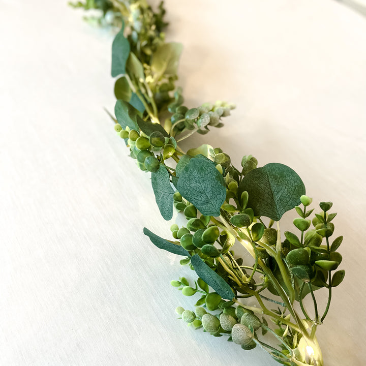 Artificial Green Foliage Decorative Garland with Lights 1.8m unique extras - The Wedding of My Dreams