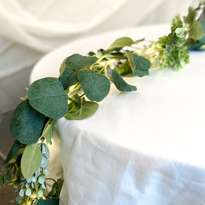 Artificial Green Foliage Decorative Garland with Lights 1.8m unique extras - The Wedding of My Dreams