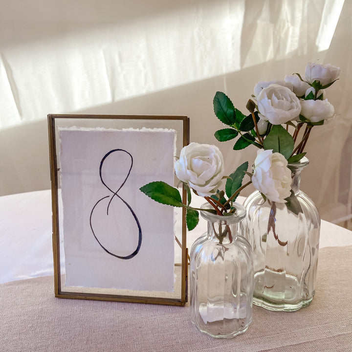 Brass Photo Frames Table Numbers (Free Standing) - The Wedding of My Dreams
