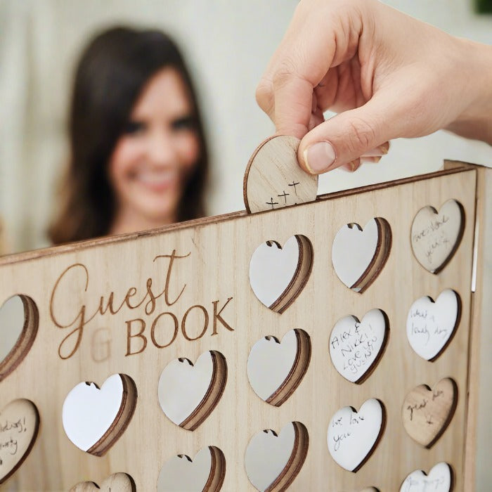 Wedding Guest Book Wooden 4 In A Row - The Wedding of My Dreams