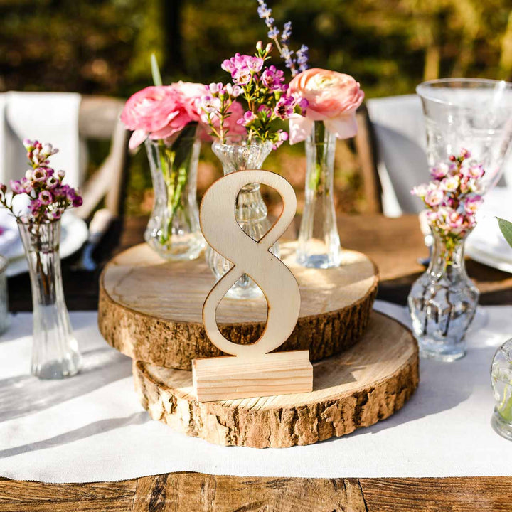 Wooden Table Numbers 1 – 12 Free Standing – Modern Calligraphy - The Wedding of My Dreams