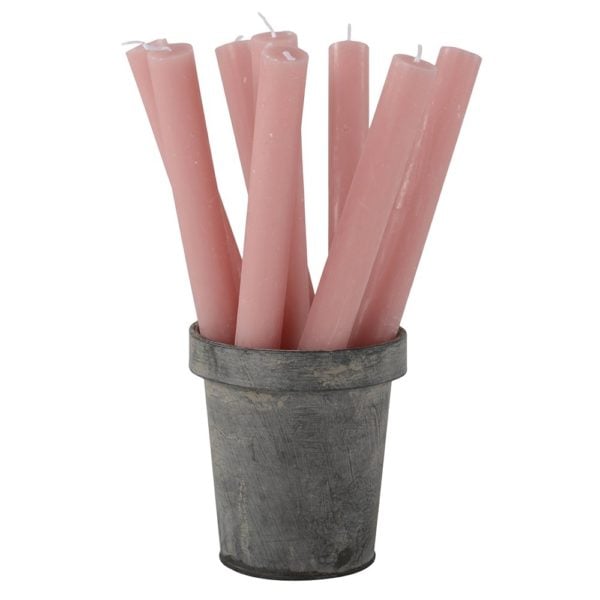 Rustic Dinner Candles - Pack of 5 (Dusky Pink)