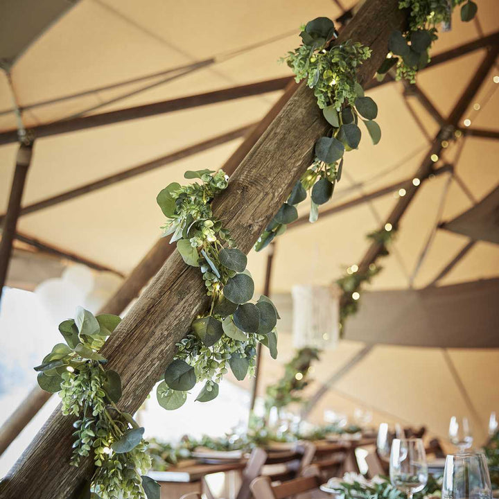 Artificial Green Foliage Decorative Garland with Lights 1.8m unique extras - The Wedding of My Dreams