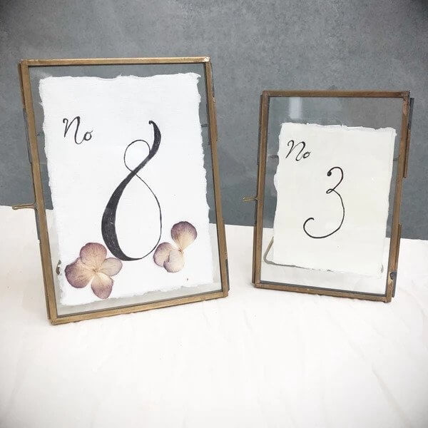 Brass Photo Frames wedding table numbers - The Wedding of My Dreams