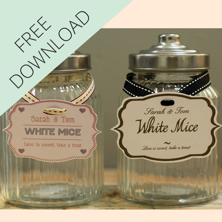 Wedding Candy Buffet Labels (Personalised) - Free Printables - The Wedding of My Dreams