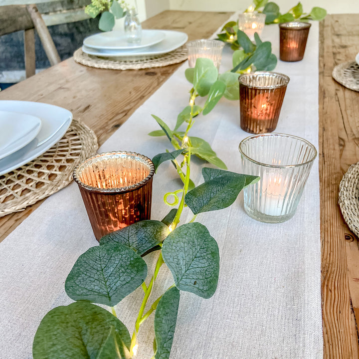 Bronze Ribbed Mercury Glass Tea Light Holder - The Wedding of My Dreams