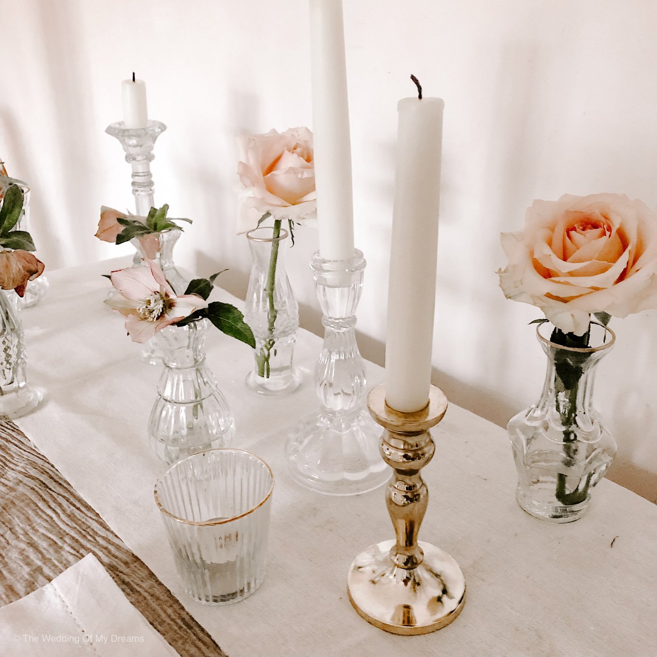 Gold deals candlesticks wedding