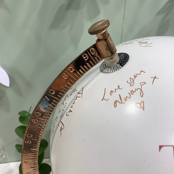 Wedding Guest Book Globe - The Adventure Begins Here - The Wedding of My Dreams