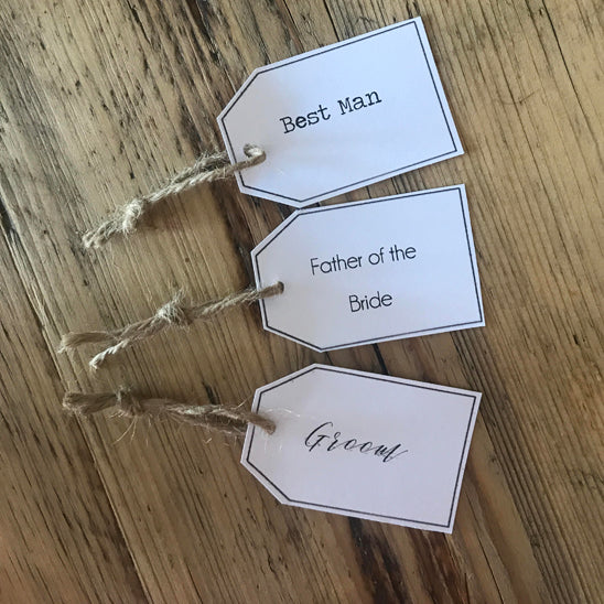 Personalised Labels for Button Holes - Digital Download / Printable - The Wedding of My Dreams