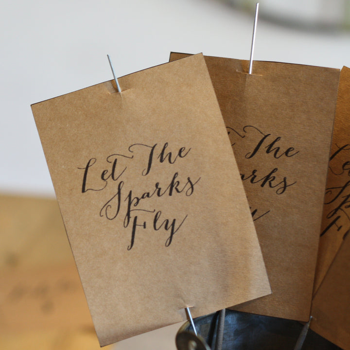 Printable: Let The Sparks Fly Sparkler Tags (personalised) - The Wedding of My Dreams