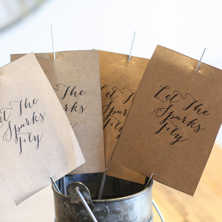 Printable: Let The Sparks Fly Sparkler Tags (personalised) - The Wedding of My Dreams
