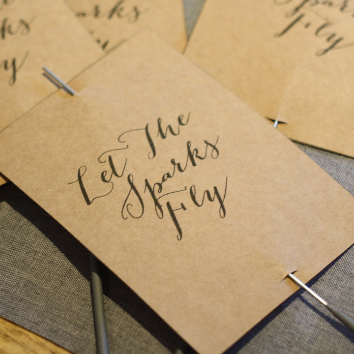 Printable: Let The Sparks Fly Sparkler Tags (personalised) - The Wedding of My Dreams