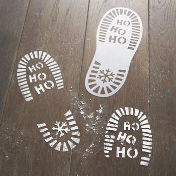 Snowy Santa Footprint Stencils - The Wedding of My Dreams