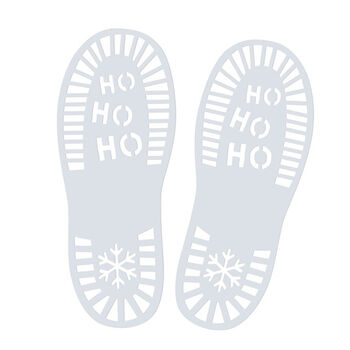 Snowy Santa Footprint Stencils - The Wedding of My Dreams