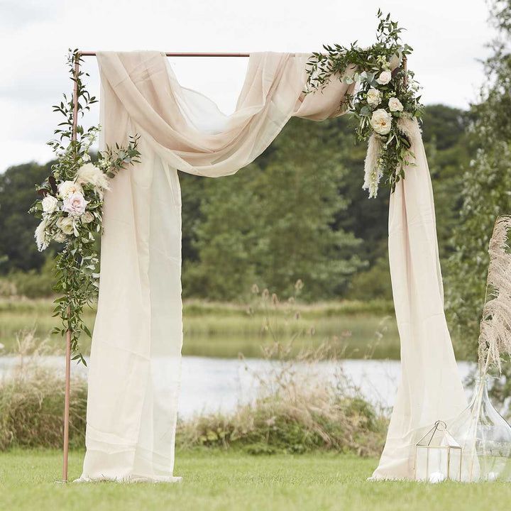 Champagne Wedding Draping Fabric 6m x 2.5m - Wedding Ceremony Backdrop or Table Runner backdrop - The Wedding of My Dreams