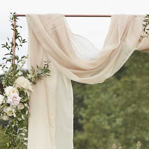 Champagne Wedding Draping Fabric 6m x 2.5m - Wedding Ceremony Backdrop or Table Runner backdrop - The Wedding of My Dreams