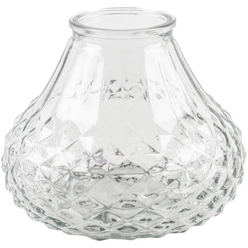 Round Pressed Glass Vase Wedding Centrepiece 13cm - The Wedding of My Dreams