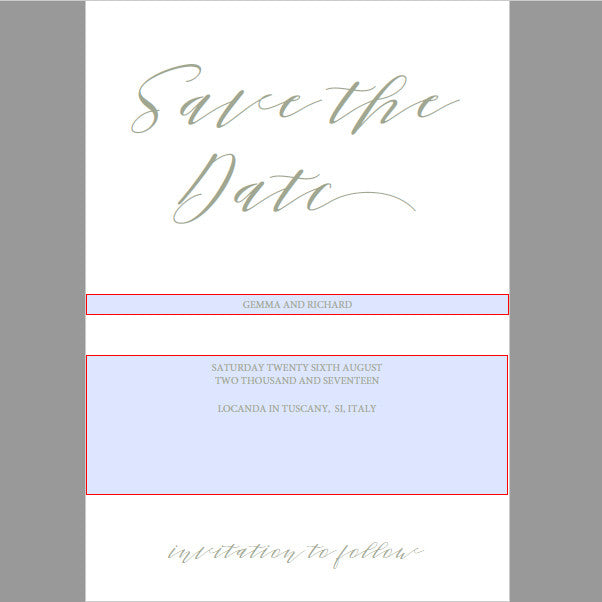 Calligraphy Save The Date - Digital Download / Printable - The Wedding of My Dreams