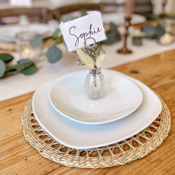 4 x Natural Woven Seagrass Placemat Placemats - The Wedding of My Dreams