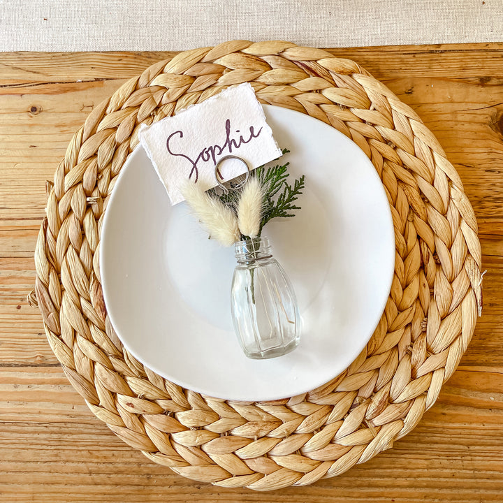water hyacinth wedding place mats - the wedding of my dreams