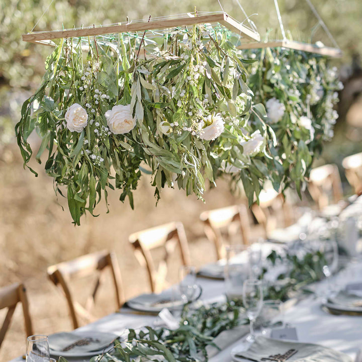 Wooden Metal Grid Frame 50cm For Wedding Styling - Hanging Flowers, Polaroid Photo Display hanging decoration - The Wedding of My Dreams