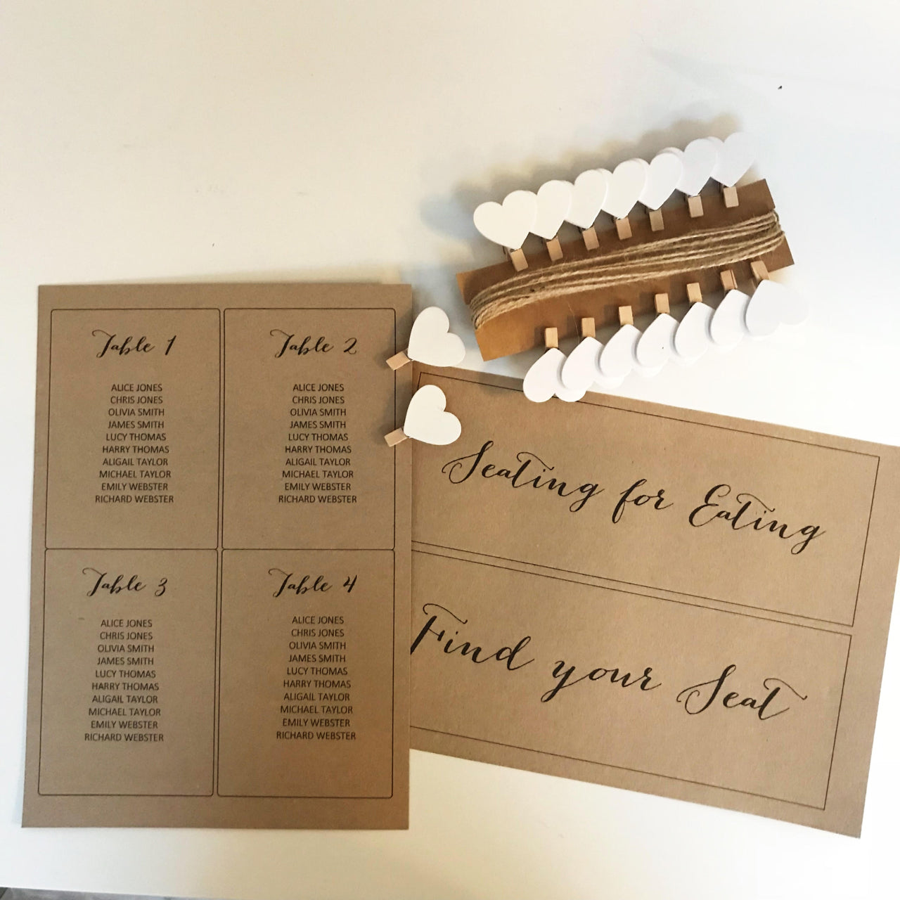 Table Plan Cards 1 - 20: Printable / Instant Download – The Wedding of ...