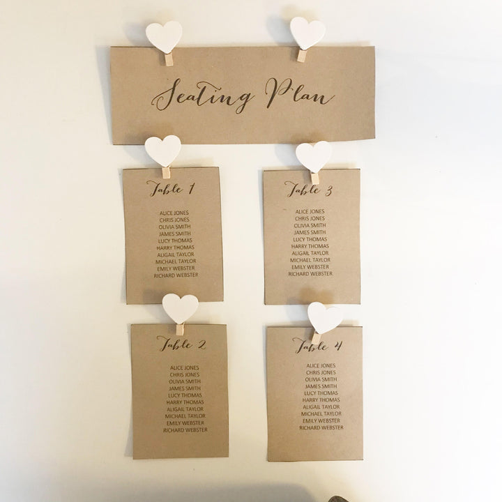 Table Plan Cards 1 - 20: Printable / Instant Download - Rustic Chic - The Wedding of My Dreams