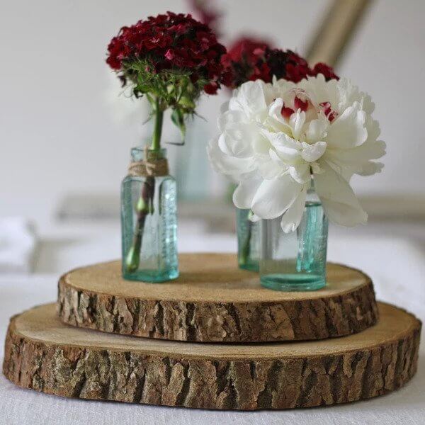 Wood Log Tree Slices - Rustic Wedding Centrepieces. (Varying Sizes 10 - 47cm) - The Wedding of My Dreams