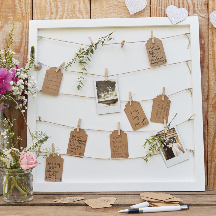 White Wooden Table Plan / Peg Display Board - The Wedding of My Dreams